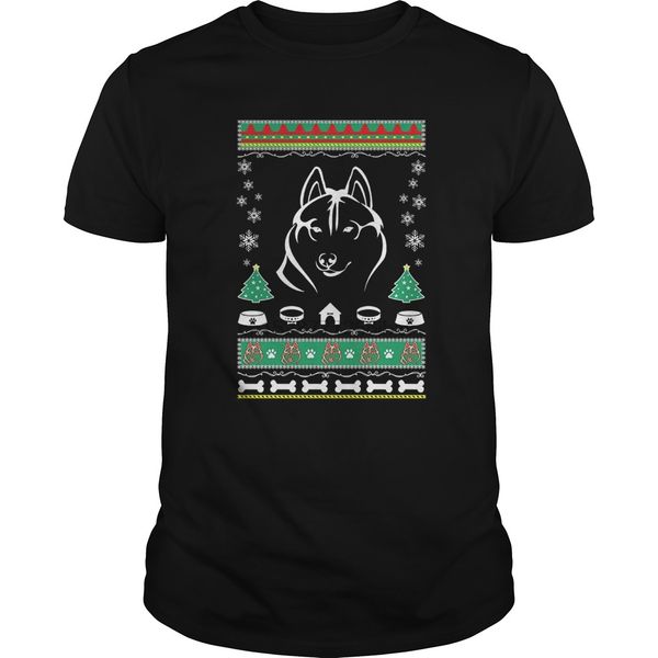 

мужчины тенниски сибирских хаски гадкого свитер рождества tshirt женщина мужчина дети охладиться печатными футболки тройников верхними