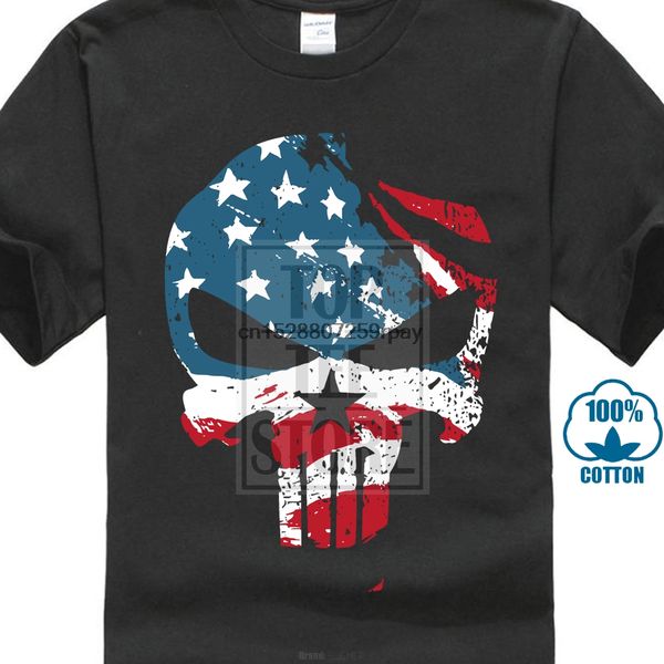 

chris kyle american sniper t shirt punisher navy seal skull tee size s to 2xl