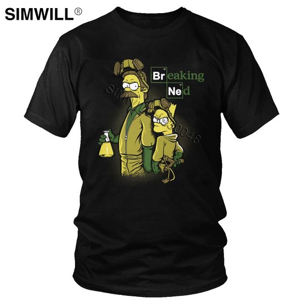 

смешные breaking bad гейзенберга тенниска мужская мягкая хлопковая аниме nerd футболки с короткими рукавами crew neck tee новизна тройники о