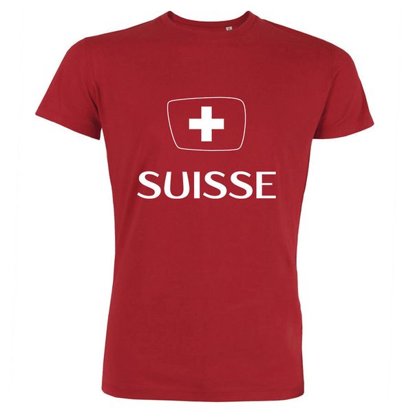 

2019 male selling tee shirt suisse footballer flag foot - swiss summer tee shirt