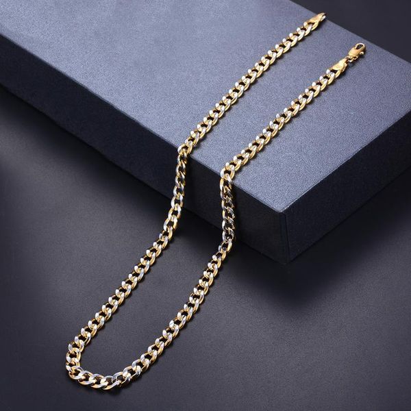 

wando snake chains necklaces for men jewelry fashion chains two gold color africa ethiopian 5mm width n25, Silver
