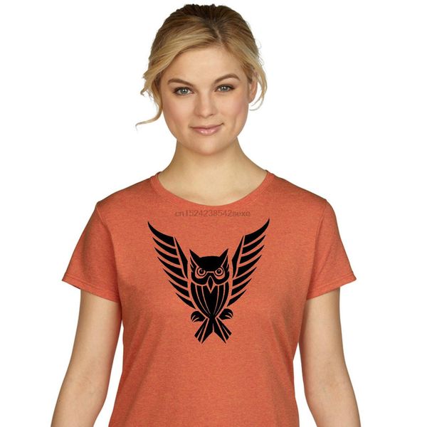 

дамы филиной футболка хлопка teeowl мотив на передней футболку