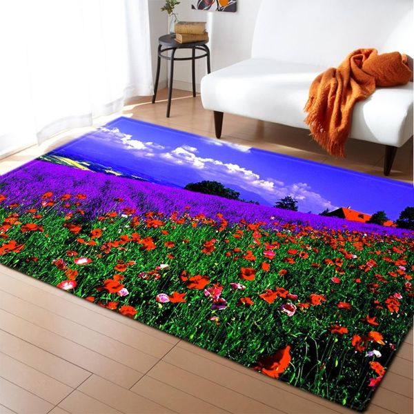 

carpets pastoral area rug mat home decoration bedroom flannel rural flower dining room and carpet for living