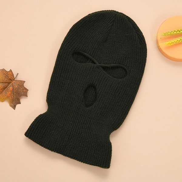 

hole balaclava full face cover mask beanie three holes knit hat winter snow ski masks face shield beanie ear muff cap warm masks cz9702, Yellow