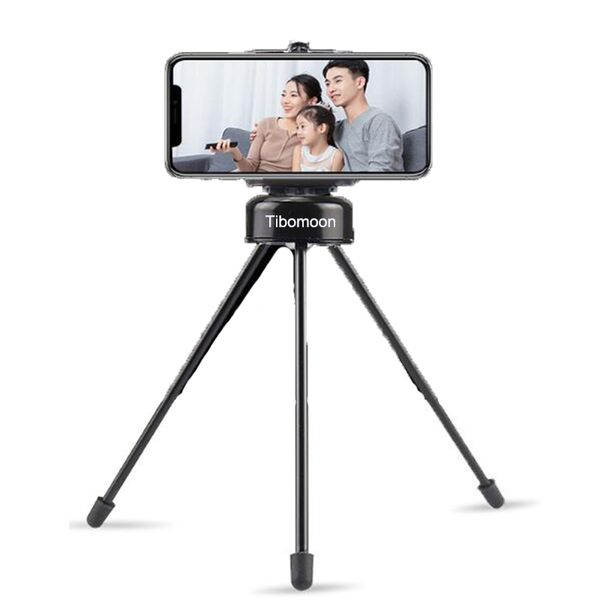 

tibomoon camera holder desk table metal mini tripod 1/4 mount 14cm for camera digital dslr mobile phone selfie led light stand 3kg