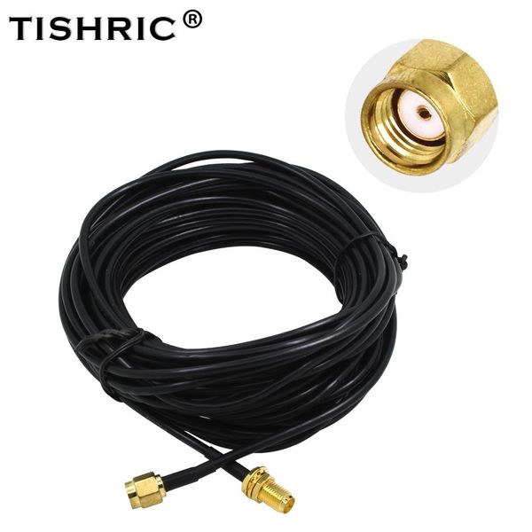 

ommunication equipment communications antennas tishric 2018 pure copper gold plated male to female antenna rg174 rp-sma 9m extension cabl