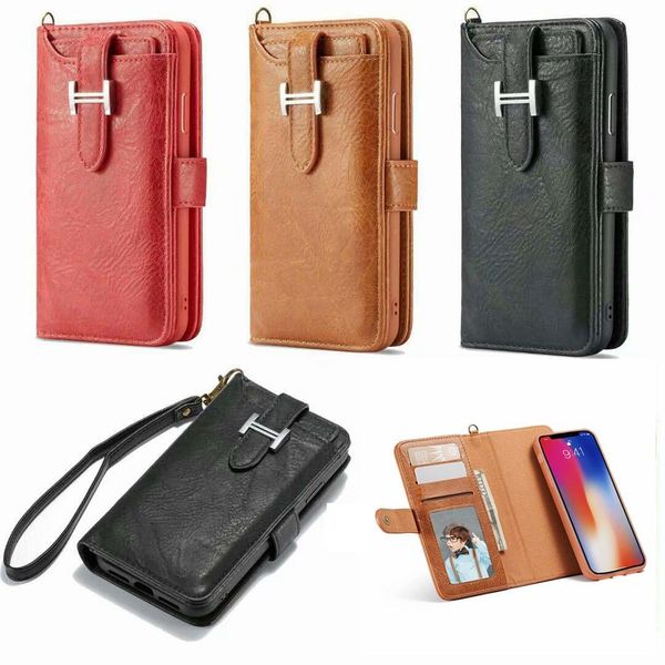 

3 in 1 magnet detachable removable leather wallet case cover for iphone 11 11 pro 11 pro max 20pc/lot