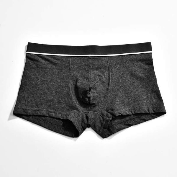

underpants soft cotton boxershorts breathable mens u convex pouch underwear solid boxers trunks plus size males, Black;white