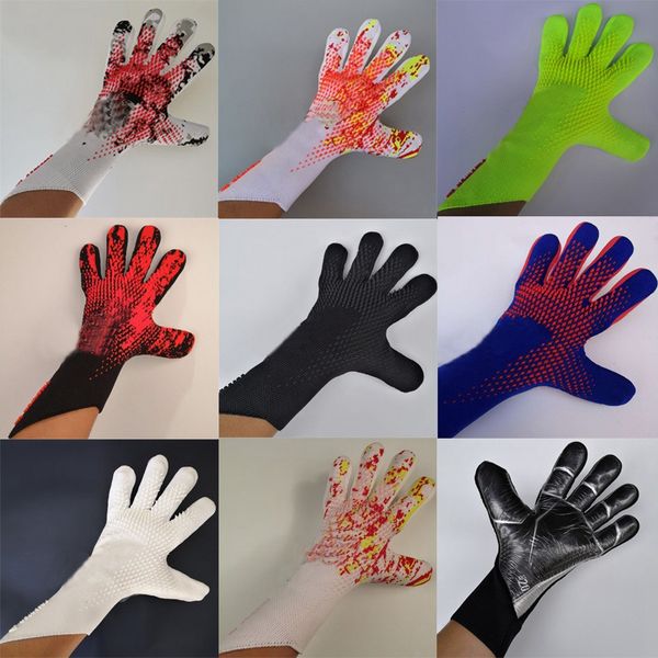 

2020 brand adi retro falcons goalkeeper gloves wrapped wrist strap professional soccer gloves anti-slip gloves-latex plam sports gloves, Black