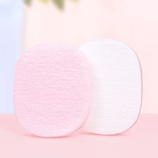 

2pc face round makeup remover tools natural wood pulp sponge cellulose compress cosmetic puff facial washing sponge 9cm with box