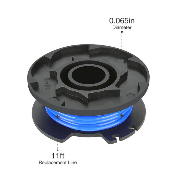 

1/6pcs auto feed line string trimmer replacement spools for ryobi 18v 24v 40v jdh88