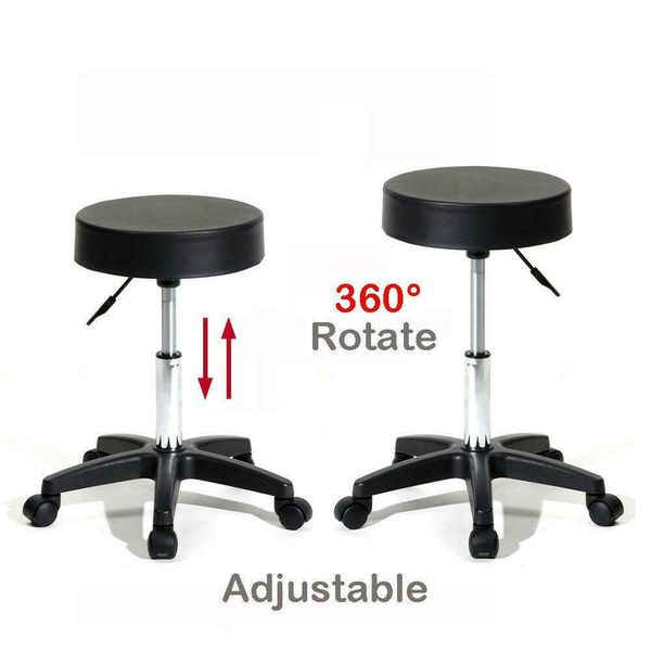 

adjustable hydraulic rolling swivel stool massage spa chair with casters wheel