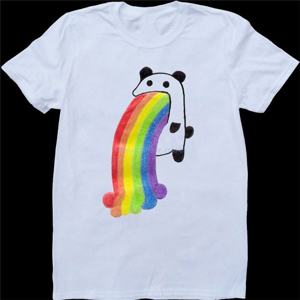 

радуга рвет panda white, сшитое t-shirt m xl 2xl 5xl футболочка мужчин бренд тенниска люди о-шея тенниски лето тройники