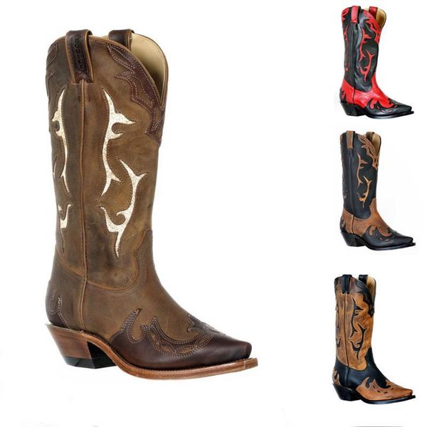 

women's shoes new for 2020 pu leather safety fashion boots female vinage classic western boots botas de mujer qa111, Black