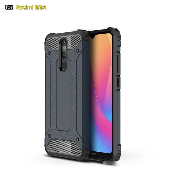 

silicone shockproof slim hard tough rubber hybrid armor case for redmi 8 8a hybrid rugged back cover