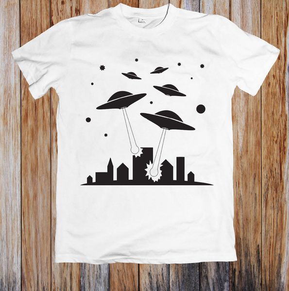 

ufo attack invasion t-shirt colour jurney print t shirt summer men funny shirt o-neck cotton tees
