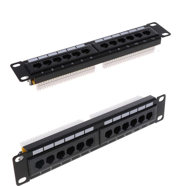 

12 sockets cat5e 12port patch panel w/wall mount utp network patchpanel - 2pack