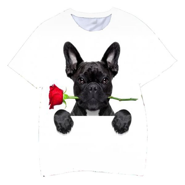 

new cartoon pattern cute dog anime summer print short animal 3d print shirts plus size horror oversized men clothing