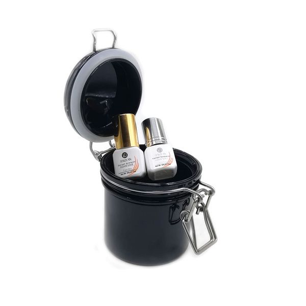 

false eyelashes eyelash glue storage tank individual extension adhesive stand activated sealed jar container tools