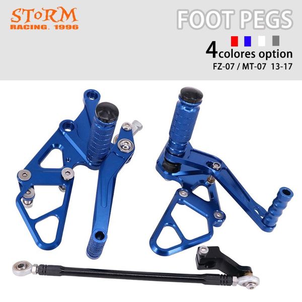 

motorcycle aluminum adjustable rearsets foot pegs pedals rear sets for fz mt fz-07 mt-07 2013 2014 2020 2020