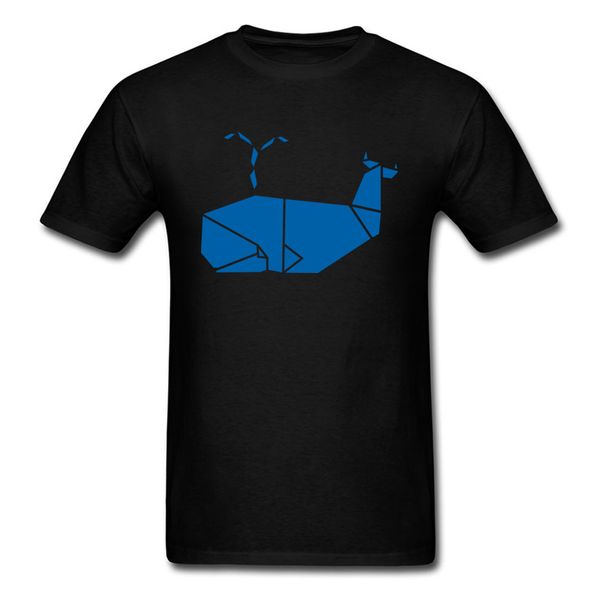 

europe blue whale origami men t-shirts 2018 t shirt discount tshirt labor day o neck cotton mens summer clothes