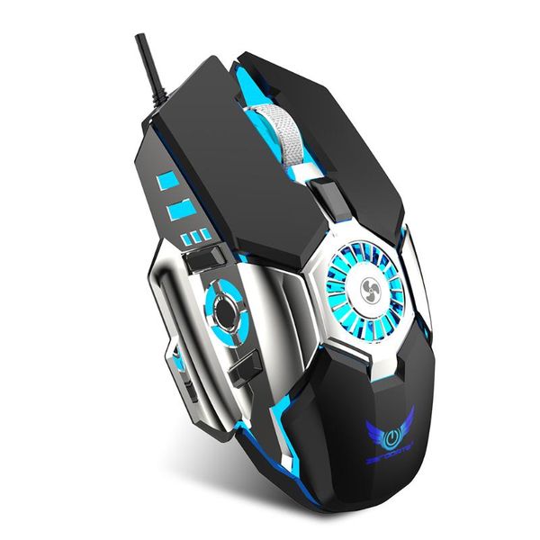 

mice g22 usb wired gaming mouse 6400 dpi 6 buttons rgb computer optical game gamer with cooling fan for desklappc