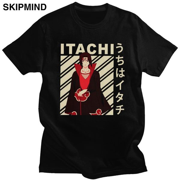 

naruto shippuden tshirt men 100% cotton itachi uchiha t shirt anime manga tees crew neck short sleeve urban t-shirt clothes gift