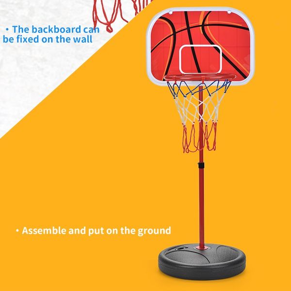 

1.5m adjustable basketball hoop basketball ball hoop outdoor indoor training basketball table activity game portable