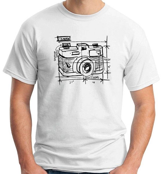 

2019 fashion print tee shirt hommefotografica p camera schema divintage print tee shirt home novelty o-neck