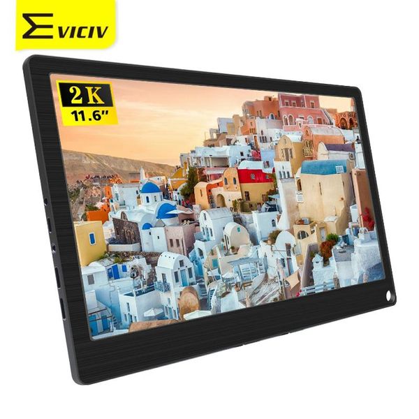 

eviciv 1080p 2k дисплей тип c hdmi портативный игровой монитор ультратонкий 11.6inch жк-экран для коммутатора ps4 xbox laptop pc phone