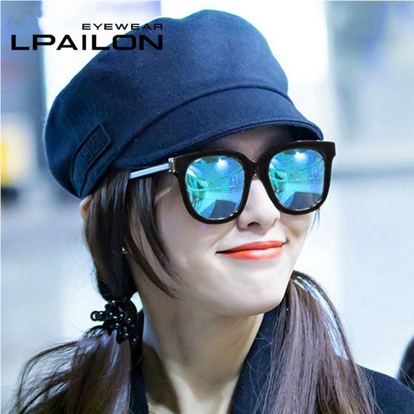 

lpailon polarized sunglasses women men gold rose mirror sun glasses for ladies vintage shades uv400 oculos lune, White;black