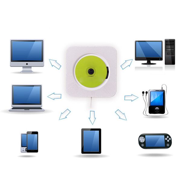 

doibuilt-in bluetooth wall mount cd player prenatal audio english repetition support cd aux usb fm play hot