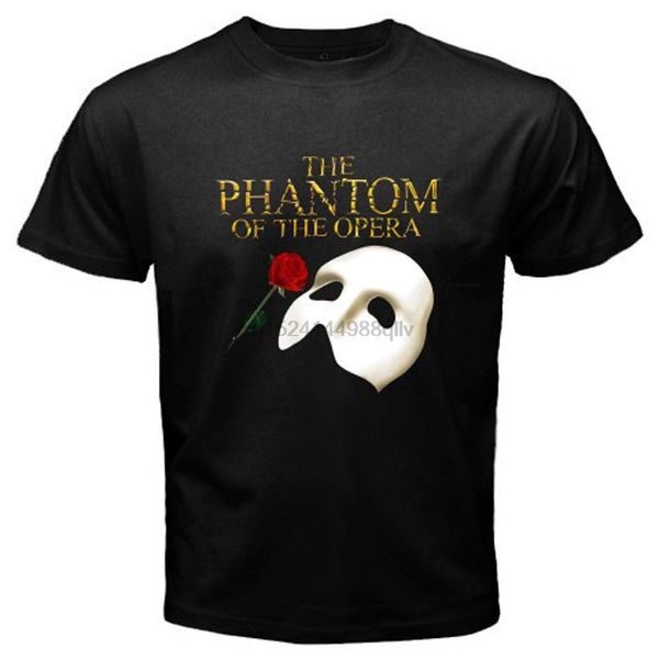 

the phantom of the opera broadway show musical men's black t-shirt