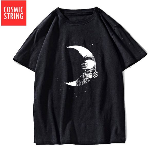 

cosmic string 100% cotton cool fashion space print men t shirt casual o-neck fashion men tshirt loose t-shirt men tee shirts top