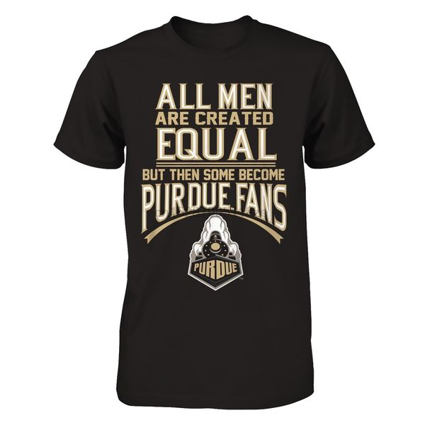 

summer funny print men tshirt women some become purdue fans