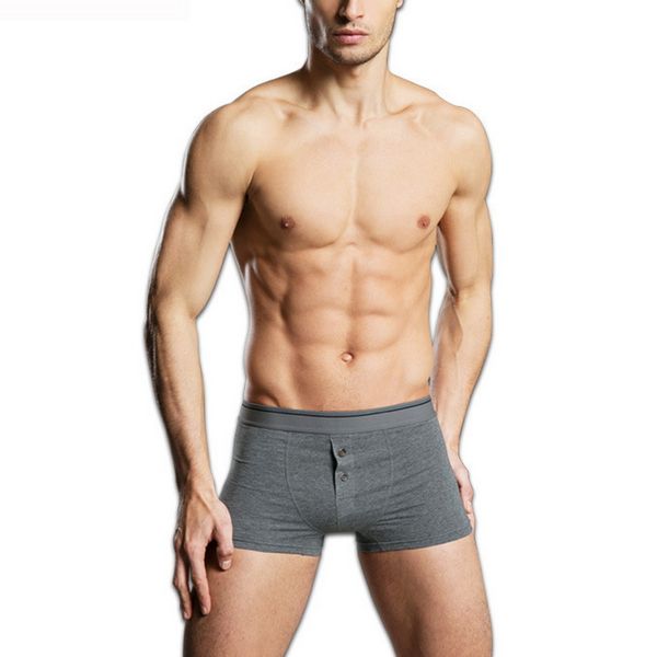 

underpants 3 pcs/lot man underwear fashion button boxers male panties solid men's homme trunk shorts men calzoncillos cotton cuecas, Black;white