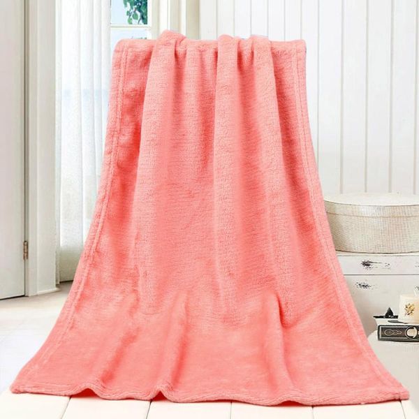 

45*65cm fashion solid soft throw kids blanket warm coral plaid blankets flannel blanket velvet throw micro plush fleece #t2