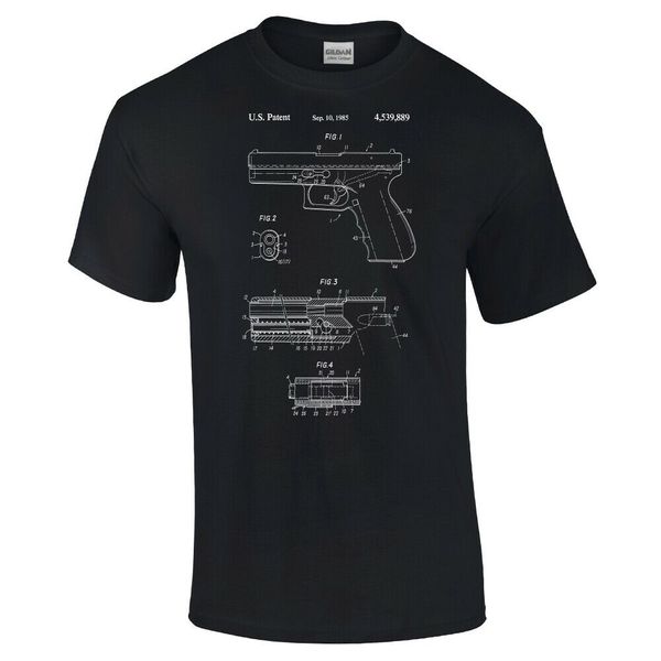 

automatic pistol shirt policeman shirt gun enthusiast law enforcement 45 caliber fashion 2019 men's short sleeve funny shirts