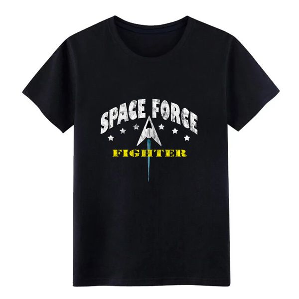 

space force fig hter usa galactic military ship t shirt custom cotton o-neck streetwear anti-wrinkle spring autumn shirt