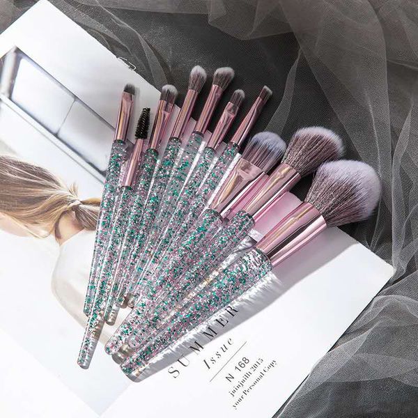 

makeup brushes 10 brush sets liquid foundation blush eye shadow concealer lip dazzling flash beauty tool set