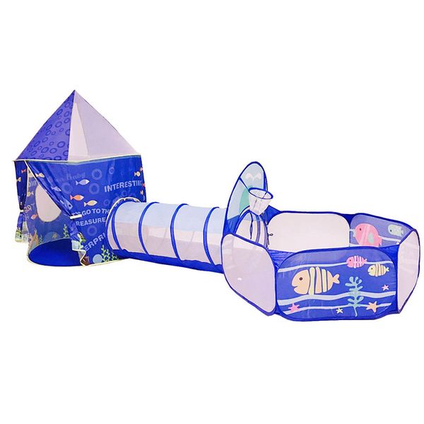 

дети play палатка tunnel cartoon game house ocean ball pool портативный складной закрытый открытый спорт детские рождественские подарки дыша
