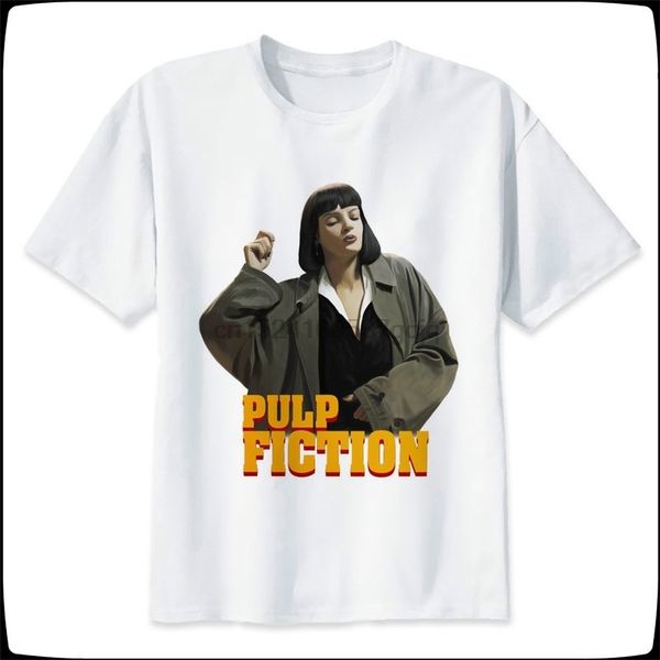 

pulp fiction новая футболка моды с коротким рукавом свободные тенниска
