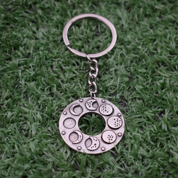 

12pcs r eclipse moon keychain pendant crescent moon full astronomy lovers gifts, Silver
