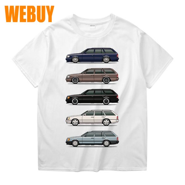 

big size stack of w124 s124 e-class wagons tees cartoon homme t shirt streetwear t-shirt