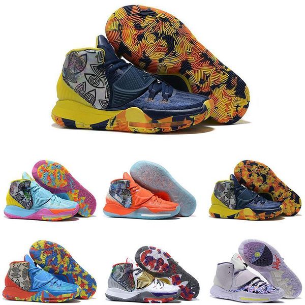 

2020 new release kyrie 6 nyc 6s kids basketball shoes shanghai sneakers sports miami houston heal the world shoes, Black