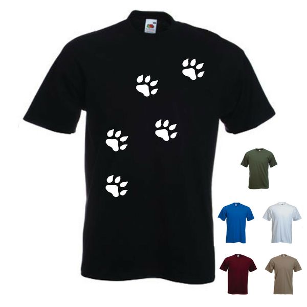 

paw prints' . mens funny dog / cat / animal t-shirt. s-xxl