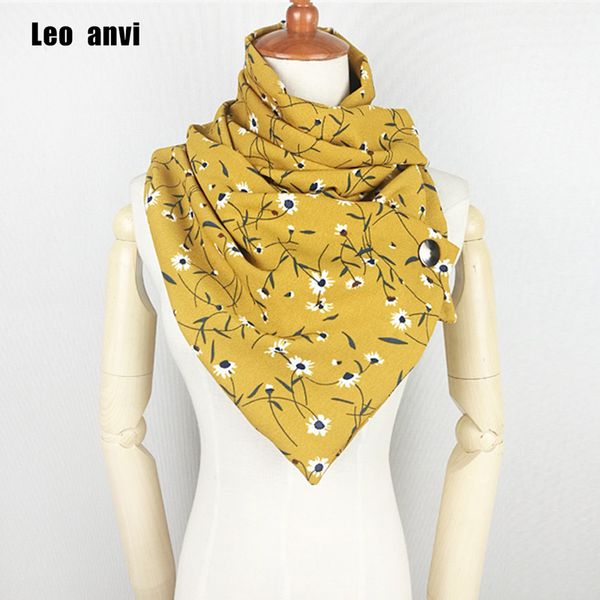 Luxus- heißer Verkauf Chiffon-Seidendruck Blumen Ringschal mit Knöpfen Mode Foulard Femme Hijab Frauen Schal und Schal