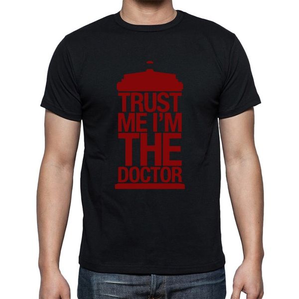 

summer new arrival dr. who trust me, i'm the doctor men's t shirt funny graphic letter printed t-shirts cotton o-neck tees