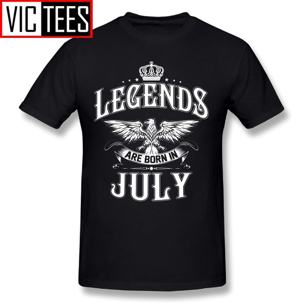 

man funny t shirt legends are born in july t shirt creator man round collar t-shirts pop teenage tees plus size