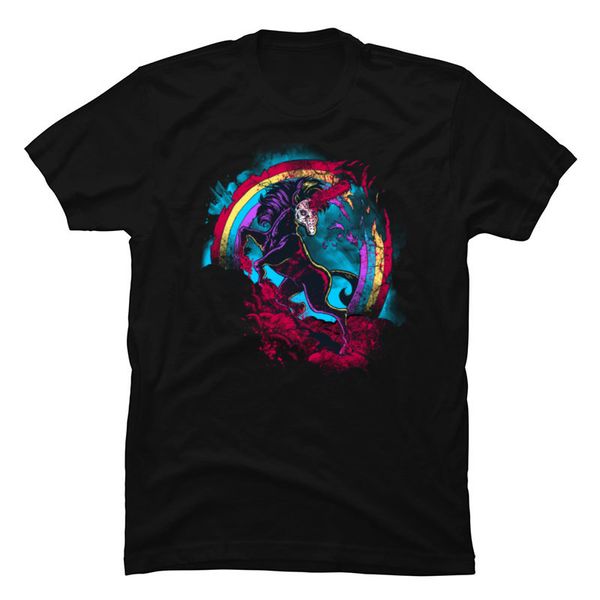 

bad zombie unicorn killer casual tshirts the walking dead rainbow monster 100% cotton men's tees personalized t-shirts man